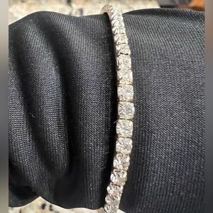 Elegant Silver/CZ Tennis Bracelet